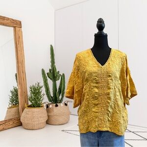 Sundance Rowena Embroidered V-Neck Top